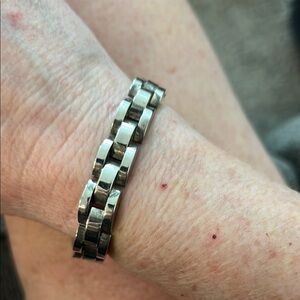 Men’s stainless steel bracelet stamped 925